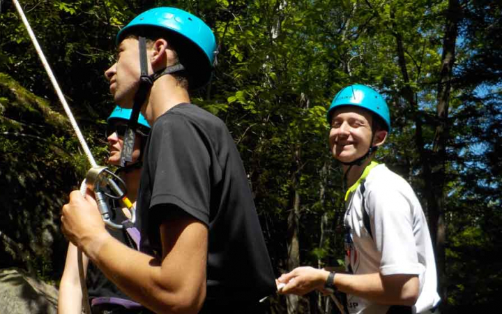 rock climbing trip for teens in maine